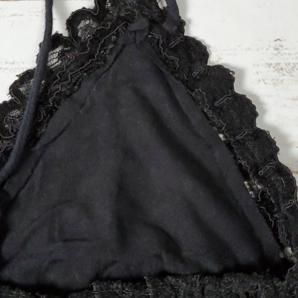 Free People | Celine Black Velvet Lace Bralette - Picture 14 of 16
